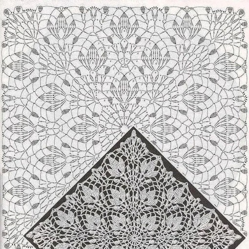 ​Шаль "Подснежники"