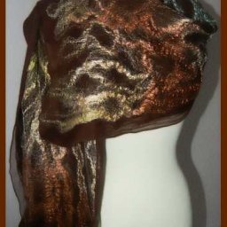 Шарф в техниках нуновойлок и армирование