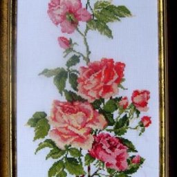 ​Вышивка крестиком: розы