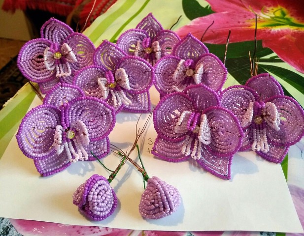 Чудесные орхидеи из бисера
