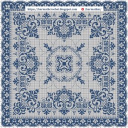 Филейные схемы для вязания скатертей