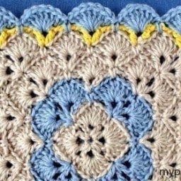 ​Красивый квадрат крючком