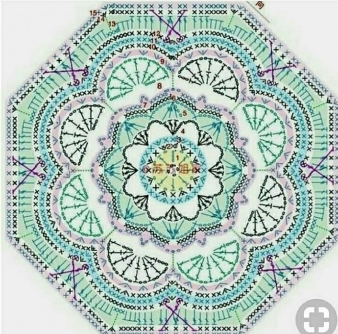 Красивый мотив крючком