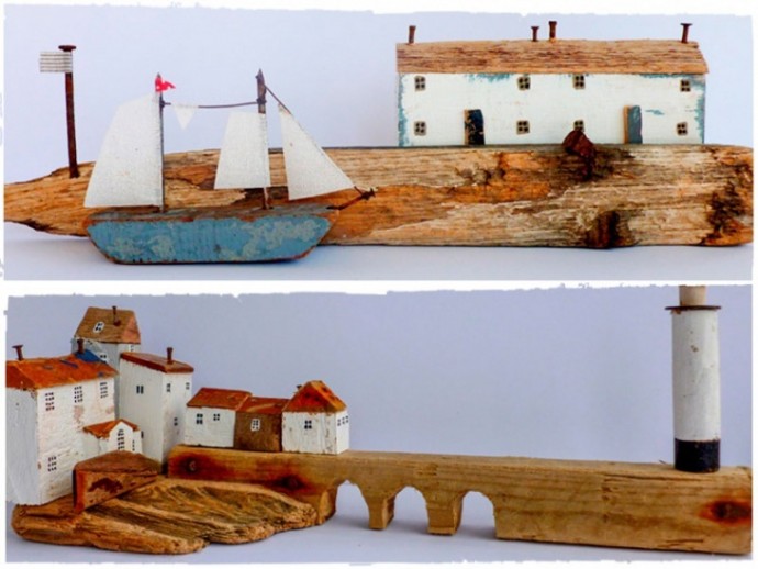 Домики из деревянных щепок