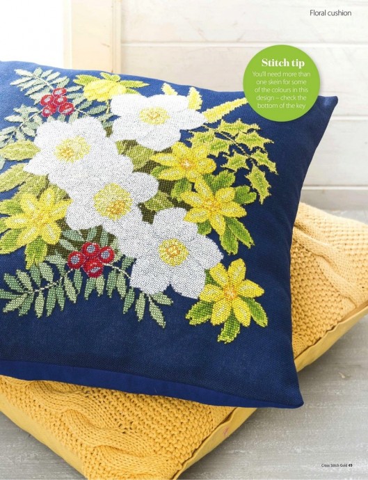 Летняя цветочная вышивка подушки Летняя цветочная вышивка подушки