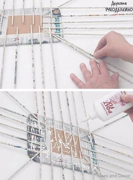 Плетем корзинку из газетных трубочек Плетем корзинку из газетных трубочек