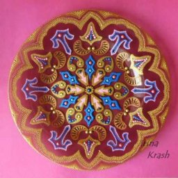 ​Мастер класс точечная роспись тарелки