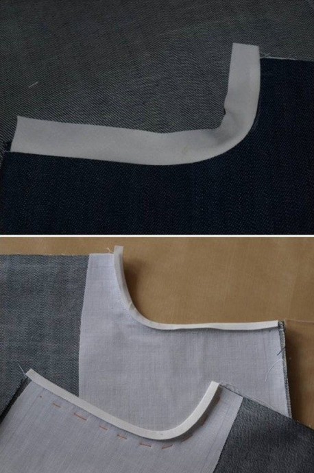 ​Обработка боковых карманов на джинсах