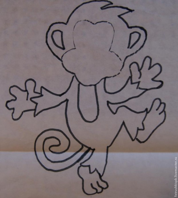 Шьем веселую обезьянку из фетра