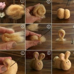 Сухое валяние из шерсти зверюшек