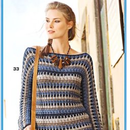 Теперь свитер, связанный нашим любимым уютным узором