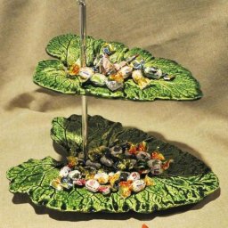 ​Гипсовое блюдо для хранения конфет или украшений "Листья"