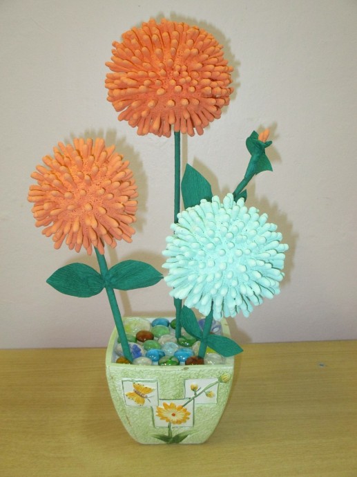 Идеи из ватных палочек