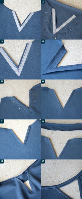 Интересная техника обработки горловины: мастер-класс