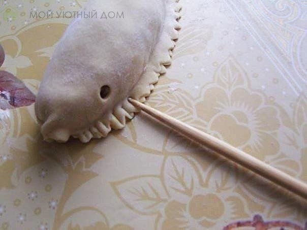 Манты в виде рыбок