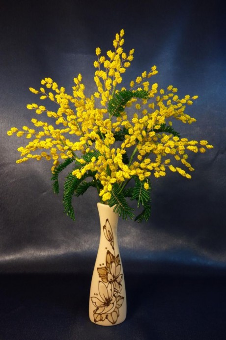 Мимоза из бисера: идеи и мастер-класс