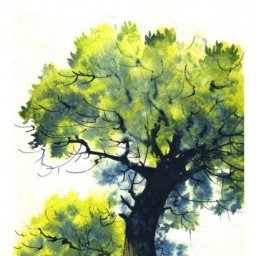 Рисуем дерево акварелью