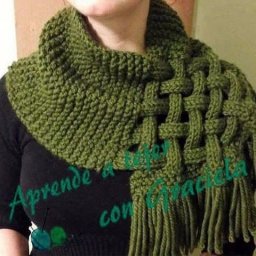 ​Снуд с плетенкой