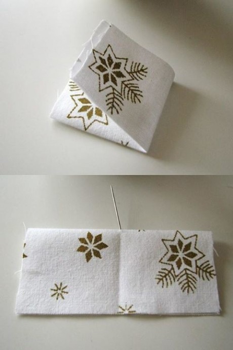 ​Новогодние шары из лоскутов