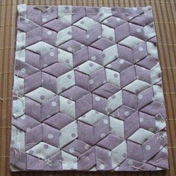 Интересное плетение пэчворка из трёх видов ткани