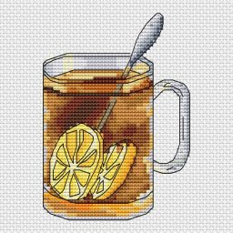 ​Вышиваем чай с лимоном