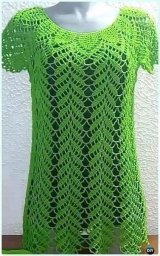 ​Нарядная туника, связанная крючком