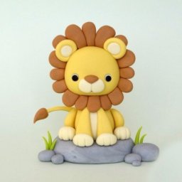 Львёнок из мастики для украшения торта