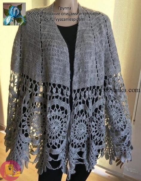 Очень красивая шаль крючком