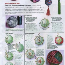 Темари или искусство вышивки на шарах: шаг за шагом