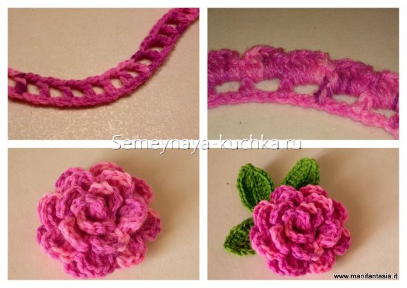 Восхитительные коврики из вязаных розочек