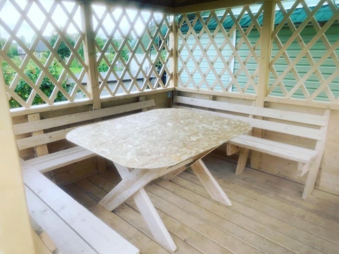 Деревянная беседка своими руками