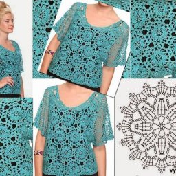 ​Красивые мотивы для ажурных кофточек крючком