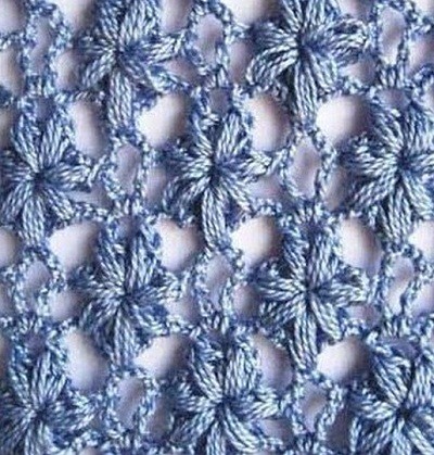 Красивый цветочный узор крючком