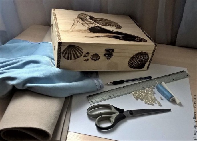 Внутреннее оформление шкатулки в морском стиле: мастер-класс Внутреннее оформление шкатулки в морском стиле: мастер-класс