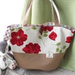 Шьем сумочку из двух видов ткани