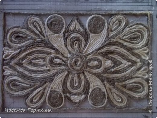 ​Шкатулка в технике джутовой филиграни