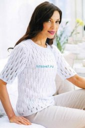 Блузка с ажурным узором для теплых денечков