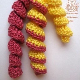 Спиральки, связанные крючком