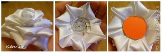 Роза-канзаши на стебле: мастер-класс