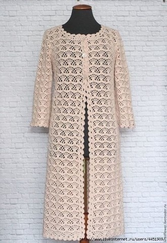 ​Веерный узор для кардигана