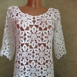 Ажурные туники, вязанные крючком: счастье к нам приходит