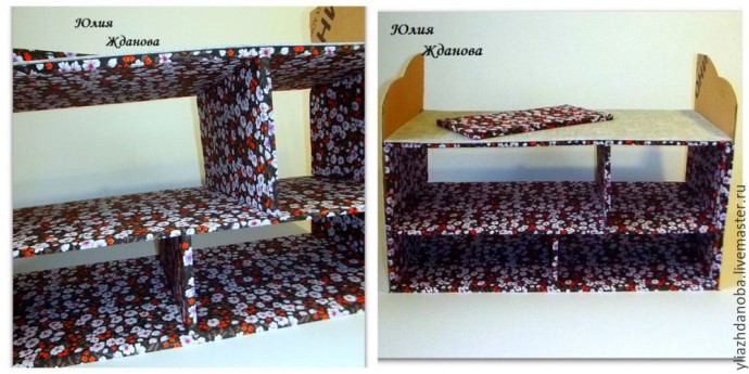 Делаем из картона вместительный комод с выдвижными ящичками для рукоделия