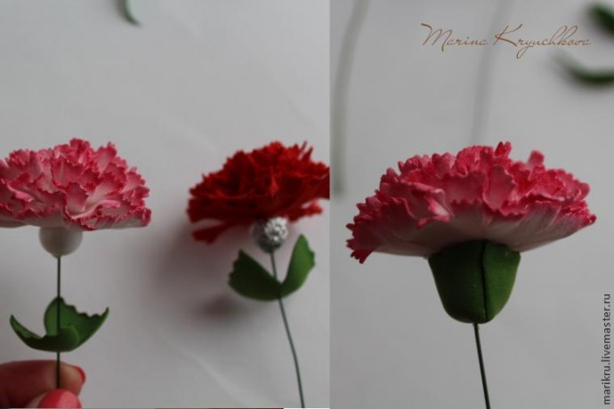 Гвоздики из фоамирана