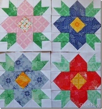 Цветочные лоскутные блоки для вашего вдохновения Цветочные лоскутные блоки для вашего вдохновения