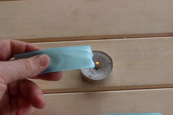 Бантики из атласных лент