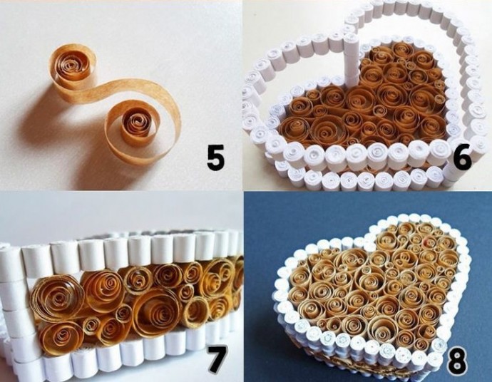 Простая в исполнении коробочка в технике квиллинг Простая в исполнении коробочка в технике квиллинг