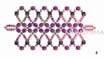 ​Широкий браслет из бисера