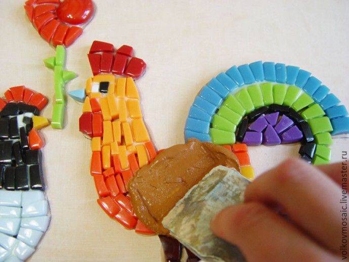 Шкатулка для документов в смешанной технике