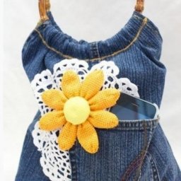 Симпатичная сумка из старых джинсов