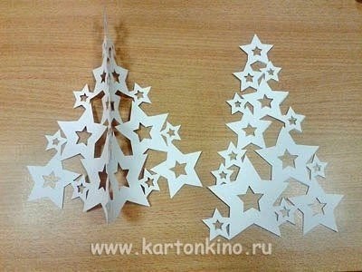 Новогодняя декорация "Ёлка в звездах"